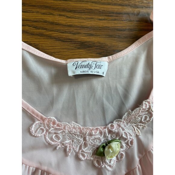 Vanity Fair vintage pink night gown and robe size S/M - Picture 2 of 10